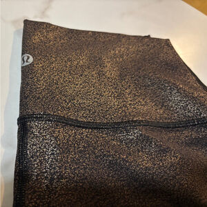 Lululemon Wunder Under High-Rise Tights in Luminosity Foil Print Black Copper